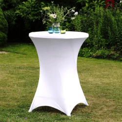 Outdoor Event White Plastic High Top Round Bar Height Folding Cocktail Table for Party 1718253313 36" Round Cocktail Table