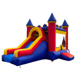 Red Blue Castle Bounce House W/Slide