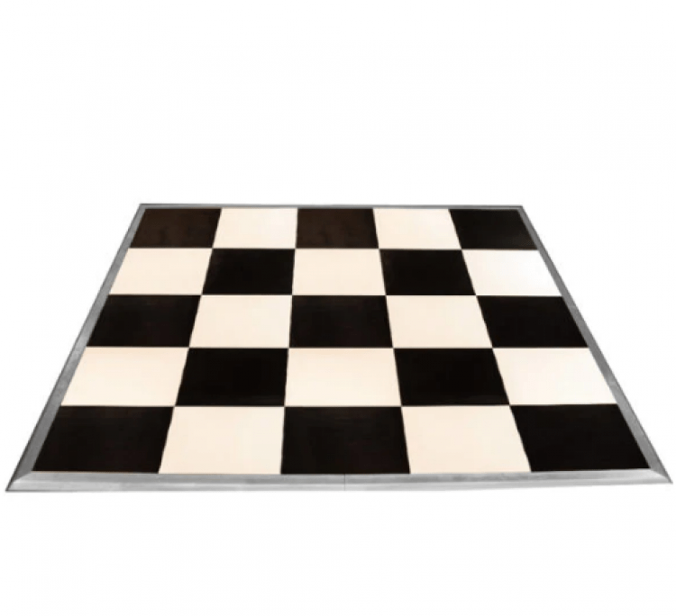 15x15 Black & White Dance Floor Mat