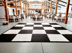 20 x 20 Black & white dance floor