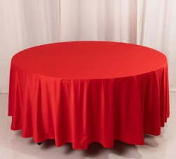 Red Linen Polyster 1767734565 Round Table linens